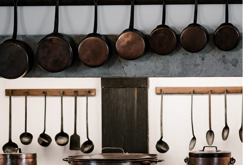 Hang pots and pans